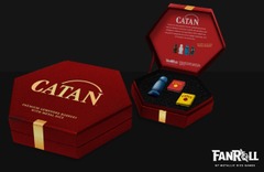 Catan Premium Robber & Metal Dice Set - Cat's Eye Aquamarine